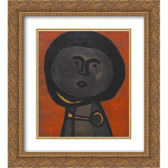 Vajda Lajos 2x Matted 20x24 Gold Ornate Framed Art Print 'Melon Head'