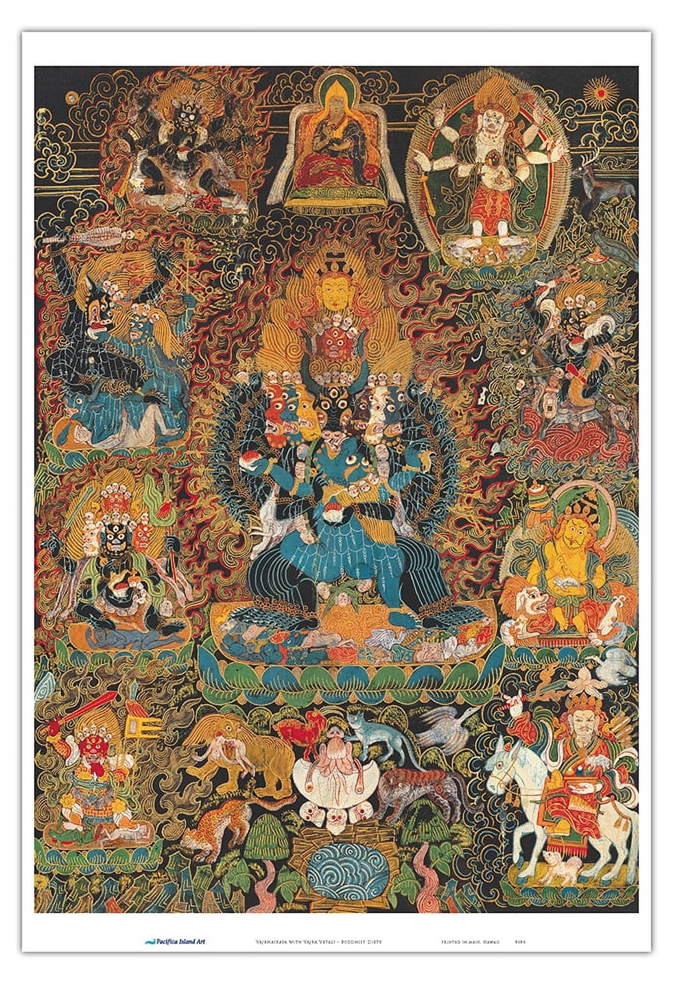 Vajrabhairava With Vajra Vetali Buddhist Deity Vintage Tibetan vajrabhairava-with-vajra-vetali-buddhist-deity-vintage-tibetan