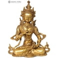 thumbnail image 1 of 10" Buddhist Deity Vajrasattva Brass Statue Holder of Thunderbolt and Bell | Handmade | Made in India, 1 of 4