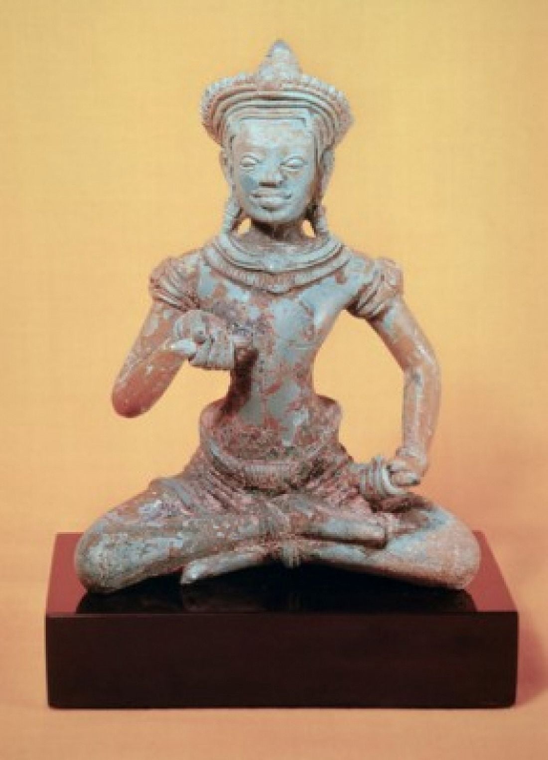 Vajrasattva Style of Angkor Vat 12th Century Cambodian Art Bronze Private Collection Canvas Art - (18 x 24)