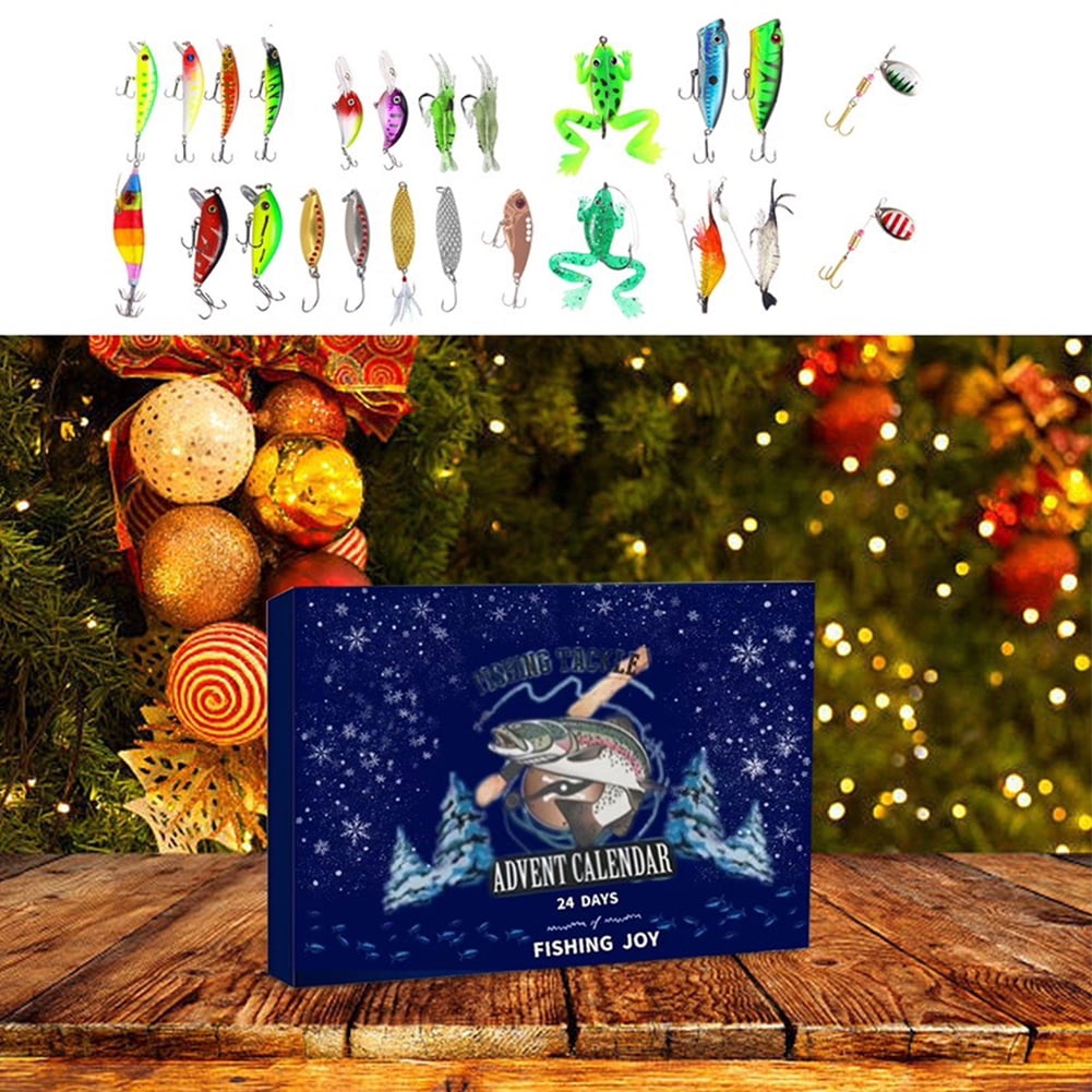 Vakind Christmas Festival Theme 24 Days Fishing Lures Advent Calendar