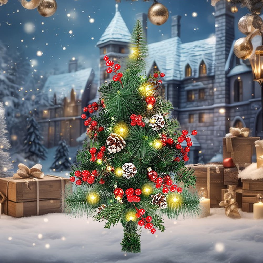 Vakind LED Outdoor Xmas Tree Battery Operated Christmas Cedar Tree