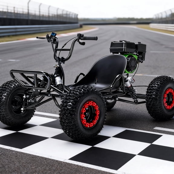 Vakiorn Go Kart 212CC 4 Stroke Engine Steel Tubular Frame 7 inch Tires Hydraulic Rear Disc Brake 30MPH for Ages 12+