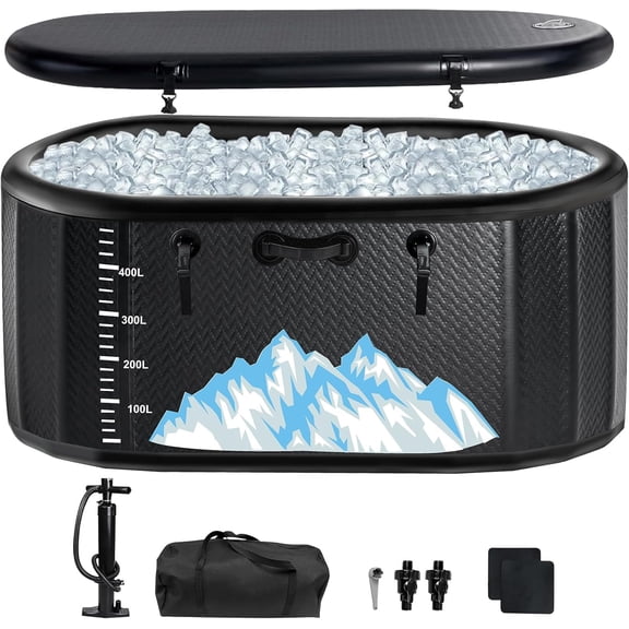 Vakiorn Ice Bath Tub 248 Gallon Hot Cold Plunge with Cover Storage Bag for Athletes Home Gym