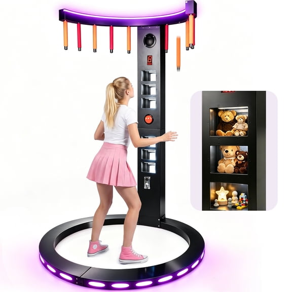 Vakiorn Party Game Catching Stick 2 Player Support 3 Modes 6 Speed Levels 7 Color LED MP3 for Bar Arcade Home Game Room Events