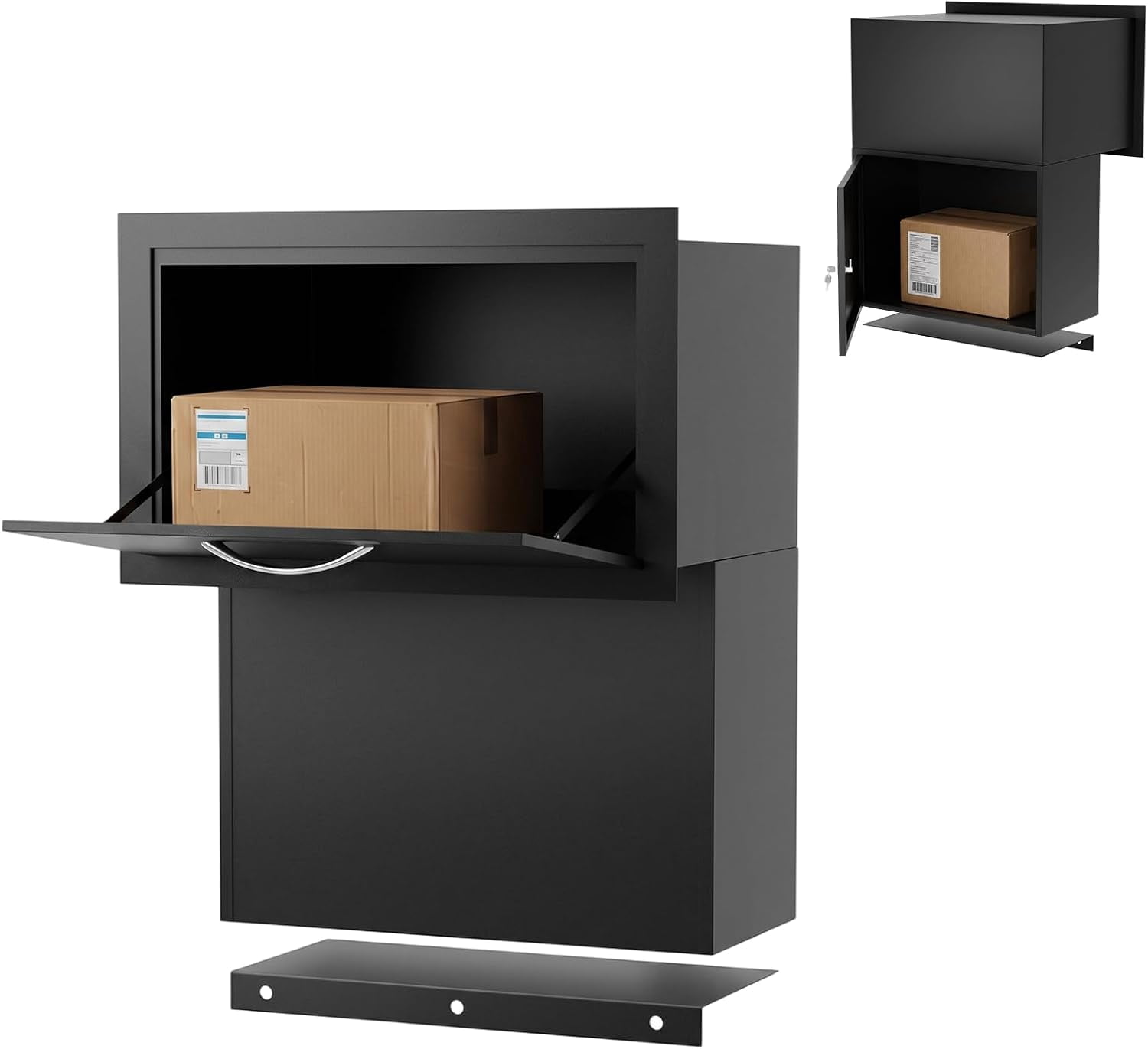 Meals Parcel Box Vakiorn Through the Wall Secure Mailbox Locking Drop Box Front In Back ...