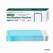 Vakker (2.75" x 10" 2000pcs) Self Sealing Sterilization Pouches Autoclave Sterilizer Bag Pouch, VKSP02 Sterilization Pouches for Dental Clinic Medical Tools Autoclave Sterilizer Bags Pouch
