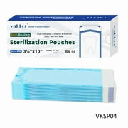 Vakker (3.5" x 10" 1000pcs) Self Sealing Sterilization Pouches Autoclave Sterilizer Bag Pouch, VKSP04 Sterilization Pouches for Dental Clinic Medical Tools Autoclave Sterilizer Bags Pouch
