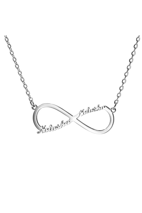 18K Gold Plated Personalized Infinity Name Necklace Customized Any 2 Names Infinity Nacklace