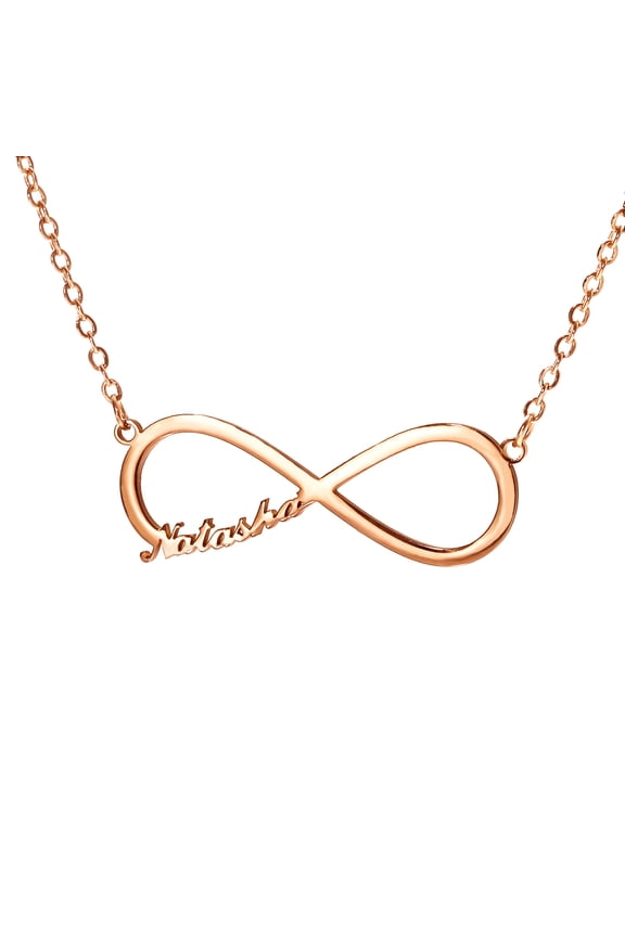 18K Gold Plated Personalized Infinity Name Necklace Customized Any Name Infinity Pendant Nacklace