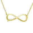 thumbnail image 1 of Vakki 18K Gold Plated Personalized Infinity Name Necklace Customized Any Name Infinity Pendant Nacklace, 1 of 5