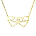 thumbnail image 1 of Vakki 18K Gold Plated Personalized Name Pendant Necklace Customized Any 2 Names Infinity Nacklace Double Name Double Heart Custom Name Nacklace, 1 of 5