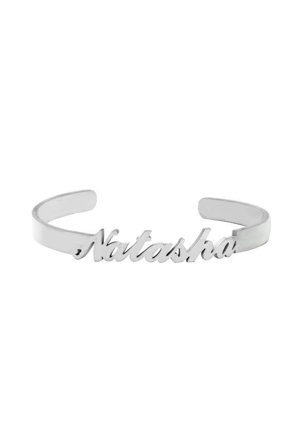 Custom Stainless Steel Name Bracelets Personalized Name Cuff Bangle Bracelet 18K Gold Plated Customized Jewelry Gifts