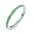 thumbnail image 1 of Vakki Eternity Rings for Women Rhodium Plated Vintage Cubic Zirconia Gemstone Wedding Band Size 5-9, 1 of 5