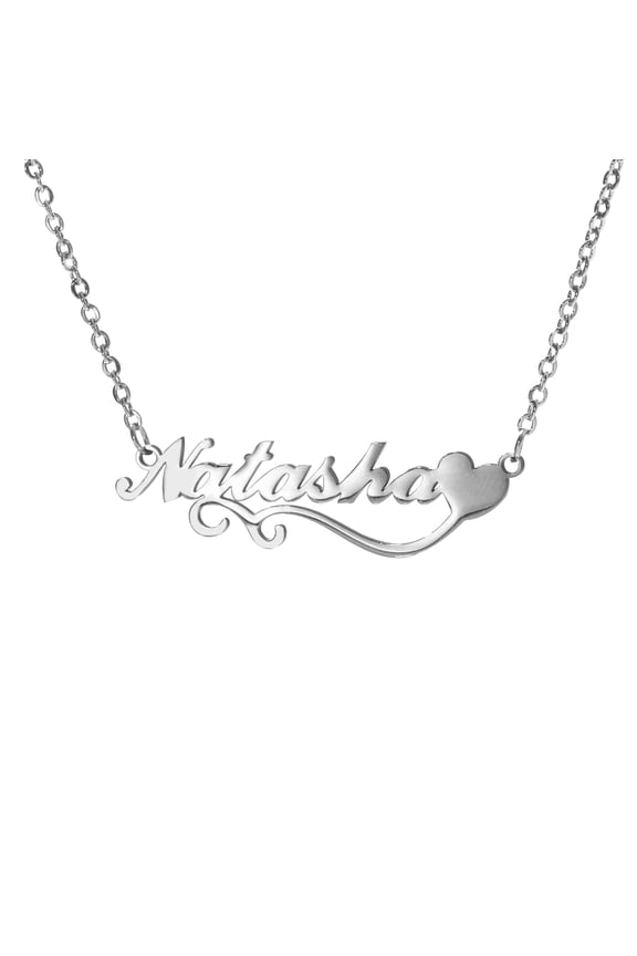 Name Customized Necklaces Stainless Heart Steel Personalized Name Necklace for Women Customized Gift