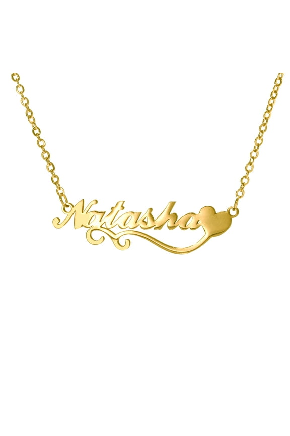 Name Customized Necklaces Stainless Heart Steel Personalized Name Necklace for Women Customized Gift