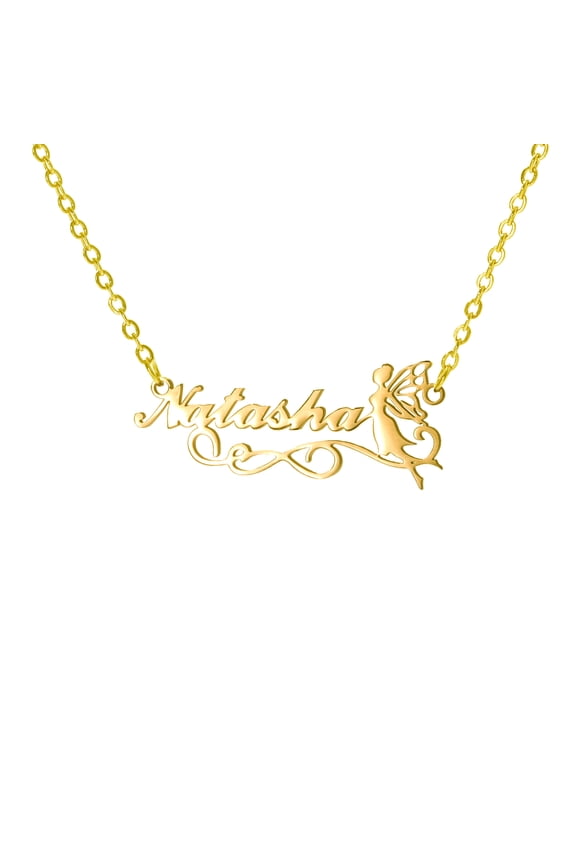 Name Customized Necklaces Stainless Steel Fairy Personalized Name Necklace for Women Customized Gift