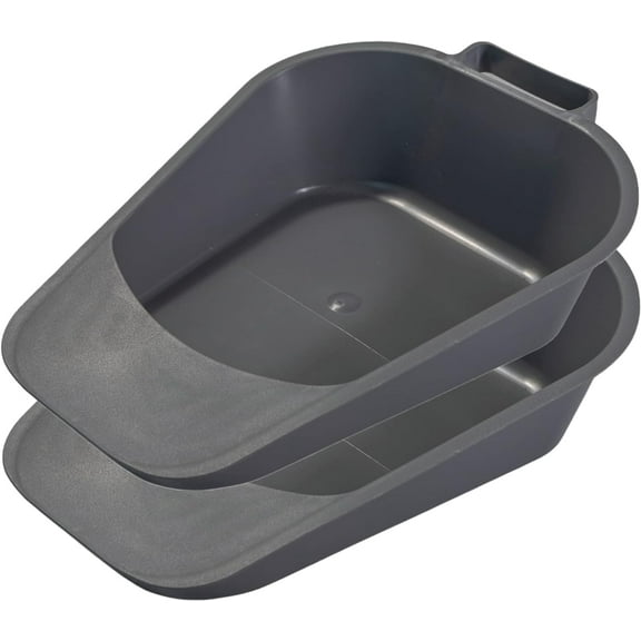 Vakly Fracture Bedpan with Handle - Spill-Free Guard - Plastic Bed Pan for Women and Men - 2 Pack