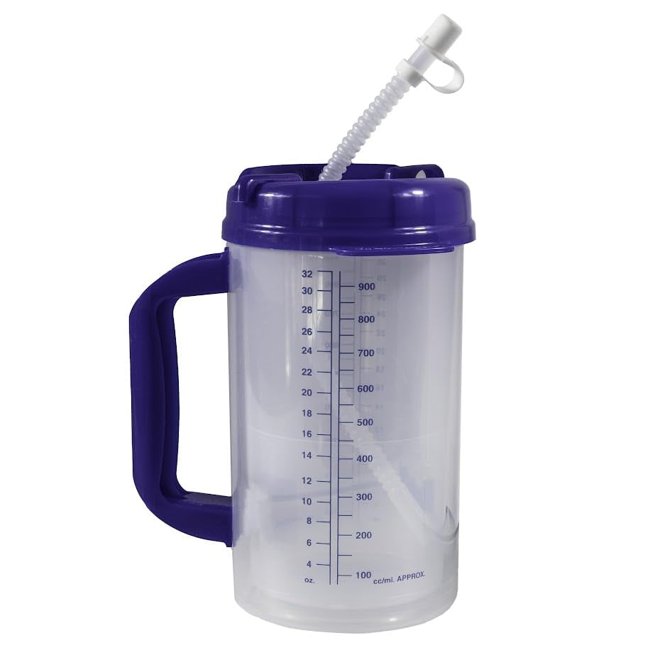Vakly Hospital Carafe Insulated DoubleWalled Water Tracking Thermos 32 oz capacity Hot and