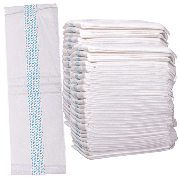 Vakly XL Adult Incontinence Booster Pads - Soft Absorbent Diaper Liner with Adhesive, 7"x17", 56 Pk