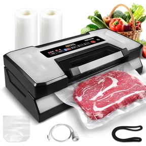 Vakumar Liquid Vacuum Sealer Machine, 90Kpa Vacuum Sealer Machine Preservation Dry/Moist/Liquid Modes, LED Indicator Light, Handle Locked Design, Built-in Cutter and Bag Storage, Removable Drip Tray