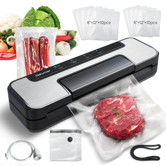 Vakumar Vacuum Sealer Machine 80Kpa Food Vacuum sealing Machine Handle Locked Design