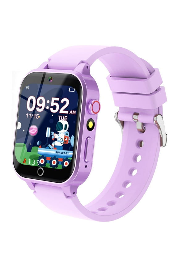 1.54" Smart Watch for Girls Smart Watch for Kids with Camera Games Pedometer Video MP3 Flashlights Calculator Alarm Clock Children Touch Screen Purple