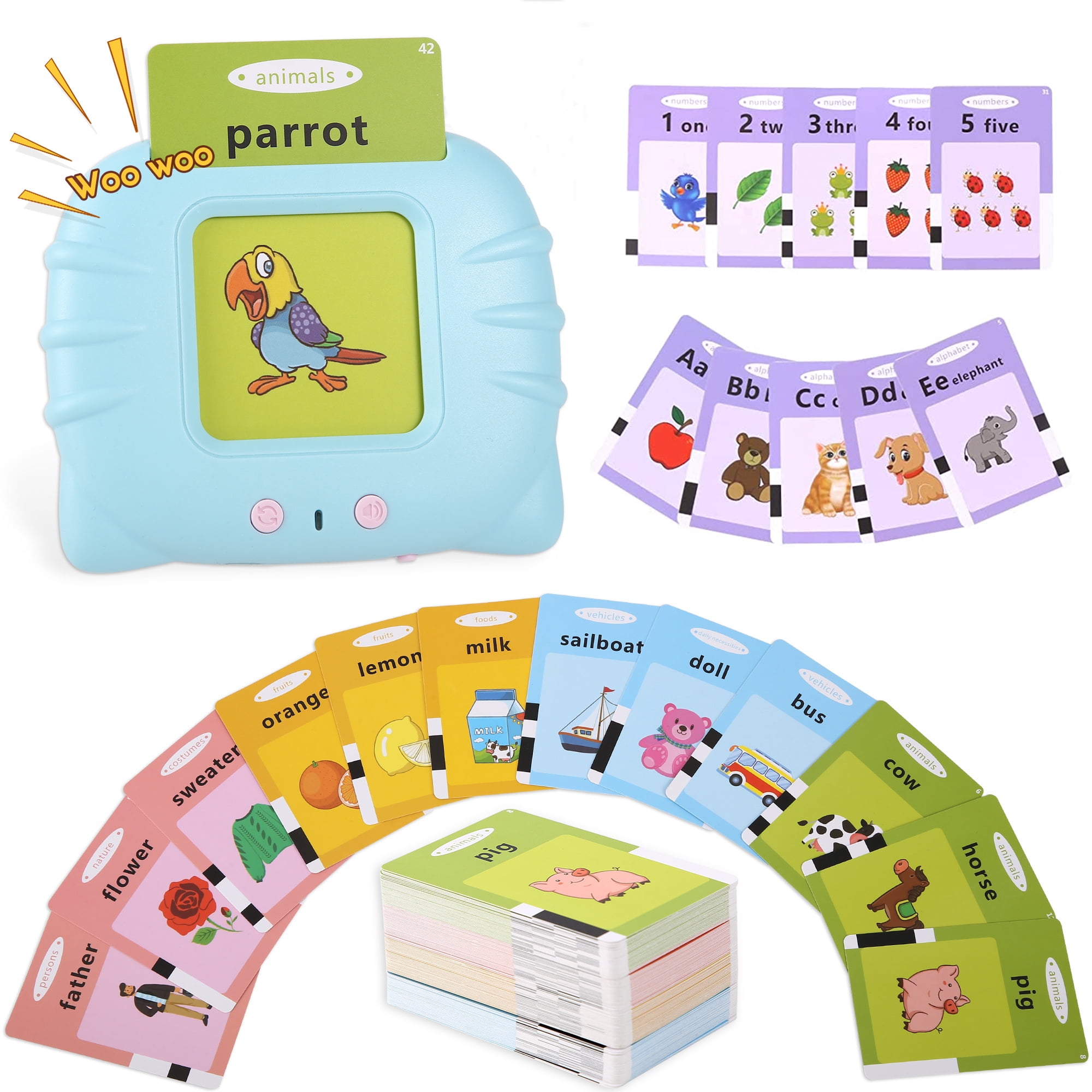 Vakzovy Kids Talking Flash Cards With 384 Sight Words, Montessori Toys 