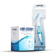 Val Clean Denture Cleaner 12 Packet for 1 Year And Paro Denture Cleaning Brush