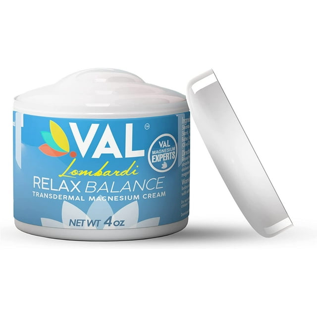 Val Lombardi AntiInflammatory Pure Magnesium Cream for Quick Pain Relief and Relaxation, 4oz
