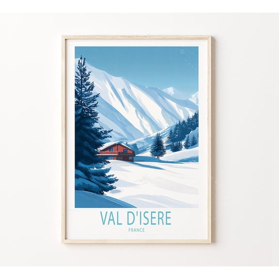 Val dIsere France Scenic Ski Home Decor