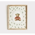 thumbnail image 1 of ValCoPo Bear Christmas Print, Christmas Wall Art Decor, Holiday Room Decor, Vintage Bear Wall Art, Christmas Print, 1 of 3