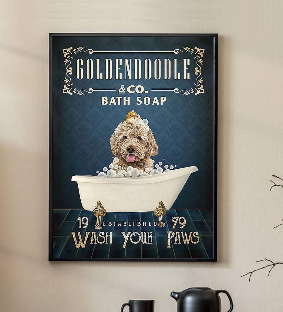 Cartello Metallico Retrò SIGNCHAT Westie And Co: Wash Your Paw, Decorazione Umoristica Per Casa E Cucina, 20x30 Cm