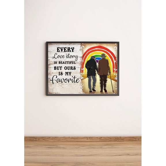 ValCoPo LGBT Poster, LGBT Pride Print, Every Love Story Is Beautiful Vintage Poster, Couple LGBT Love Pride Poster, Love Pride Vintage Poster