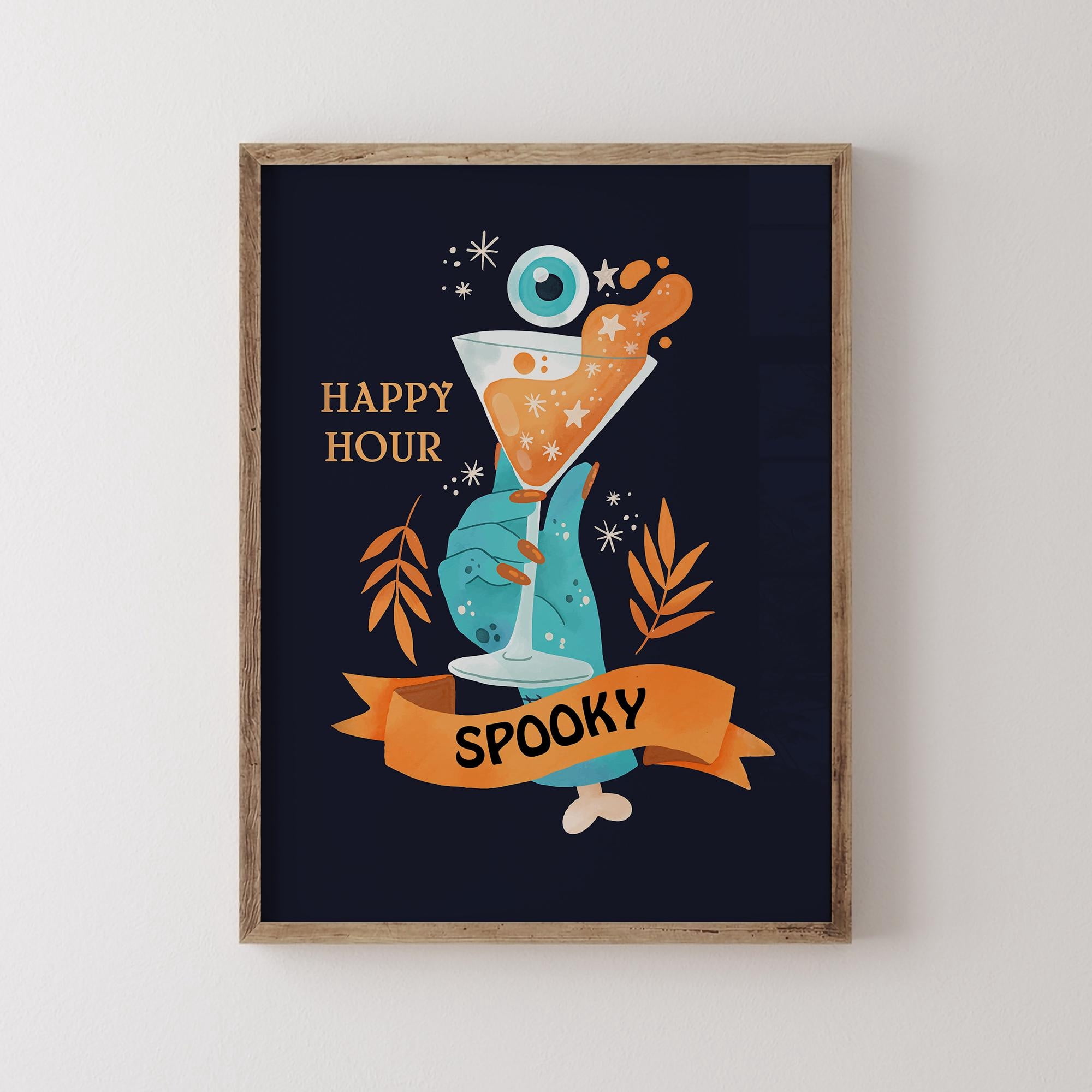 ValCoPo Retro Halloween Wall Art Prints Ghoul Art Gallery Decor Spooky ...