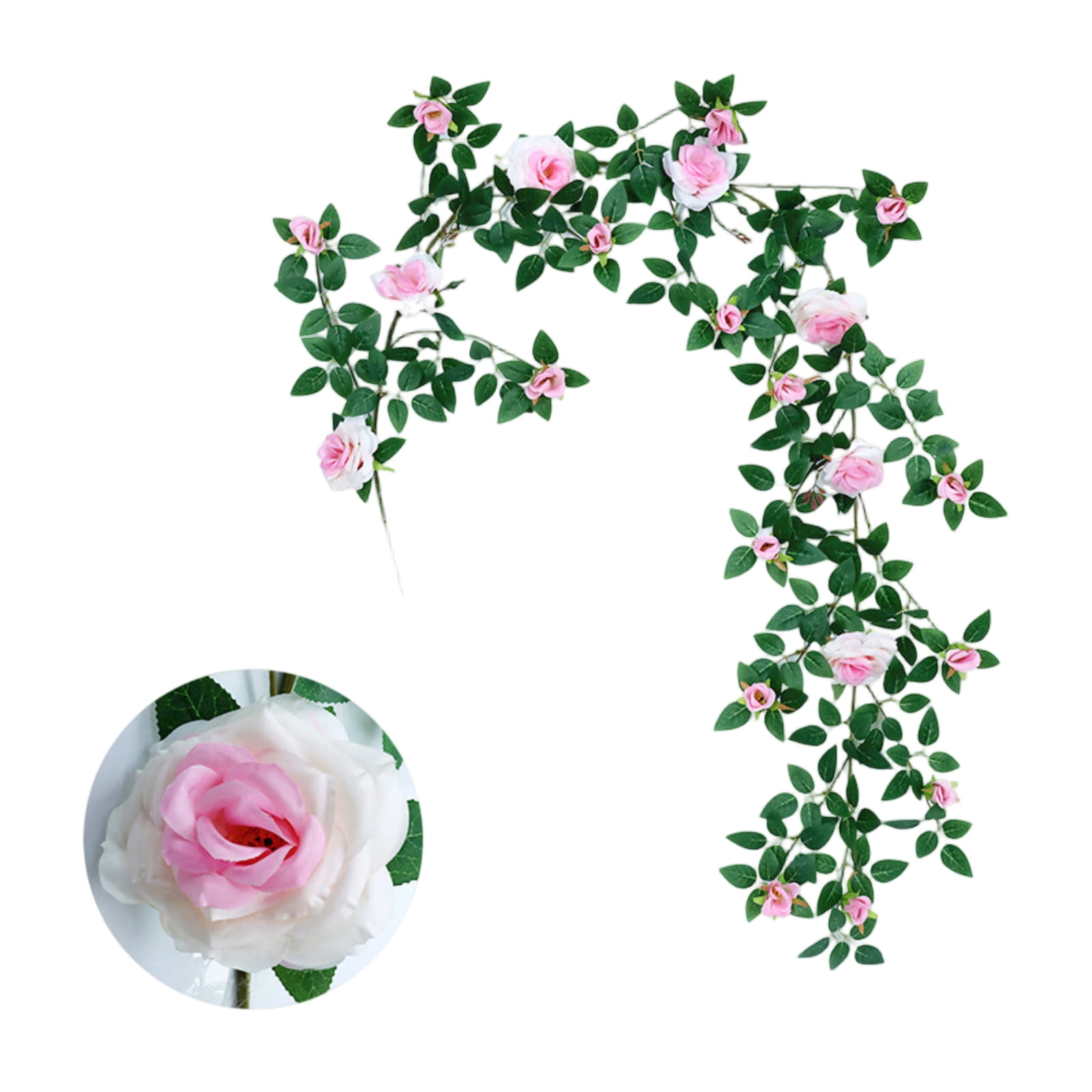 ValHome 5.9ft Spring Decorations Outdoor & Indoor Rose Garland ...