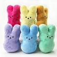 thumbnail image 1 of ValHome Bunny Plush Toys Easter Basket Stuffed Animals - 5.9" Rainbow Marshmallow Bunny Plushies Rabbits Soft Huggable Pillow - Spring Décor Easter Egg Hunt Prizes Birthday Gifts for Family (Rainbow), 1 of 9