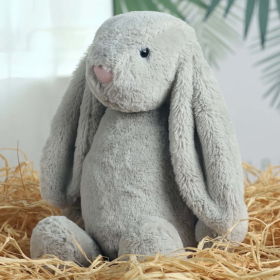 ValHome Easter Bunny Toys Bunny Stuffed Animal - 22" Soft Bunny Plush Toys Easter Basket Stuffers Rabbit Toy Huggable Pillow - Stuffed Bunny Easter Decorations Birthday Gifts for Kids (Light Gray)