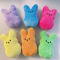 ValHome Rainbow Bunny Plush Toys Easter Basket Stuffed Animals - 9.8" Marshmallow Bunny Plushies Rabbits Soft Huggable Pillow - Easter Egg Hunt Prizes Spring Décor Birthday Gifts (Rainbow)