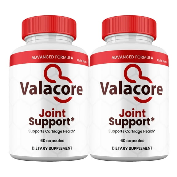 Valacore Joint Support Capsules,, Vala core Maximum Strength Joint Support Supplement All-Natural Pills, 30 Day Supply per Bottle (2 Pack)