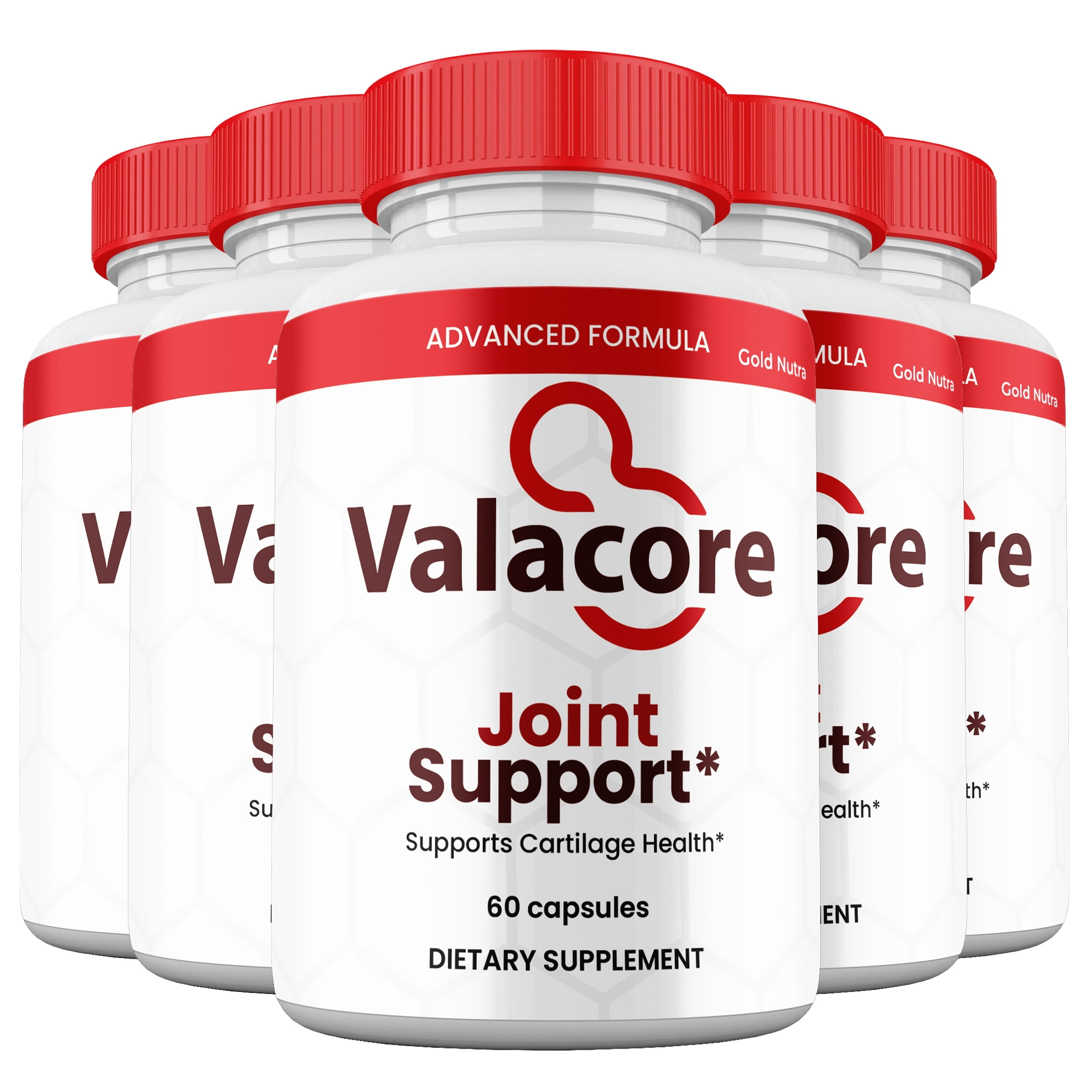 Valacore Joint Support Capsules,, Vala core Maximum Strength Joint Support Supplement All-Natural Pills, 30 Day Supply  per Bottle(5 Pack)