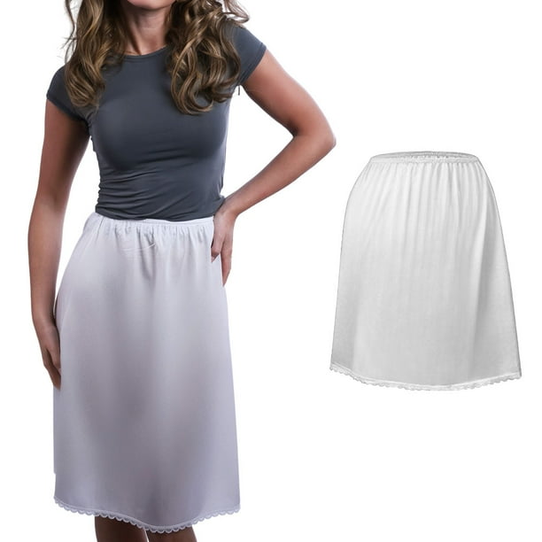 Valair Classic Short and Long Half Slip Skirt for Ladies and Girls Slight Flair Anti Static Ranges 14 To 34 Length Walmart Business Supplies