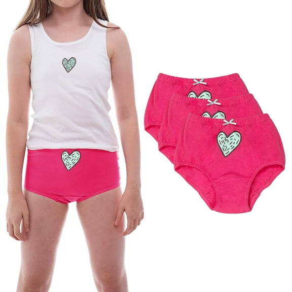 Valair Girls Underwear, 3 Pack Full Cut Soft Cotton Panties (Little Girls & Big Girls)