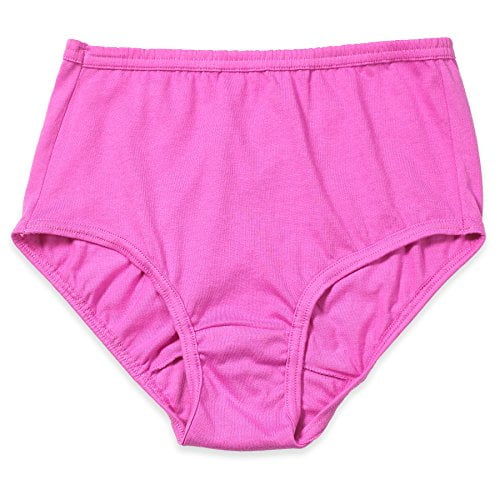 Valair Women's Full Cut Soft Cotton Brief Panty - Pack of 3 - Various Colors