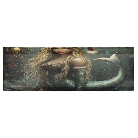 Valance 54x18In Kitchen Curtain Living Room Curtain Bedroom Curtain Balcony Door Curtain Utility Room Curtain Christmas Mermaid