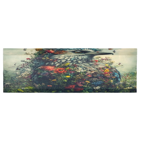 Valance 54x18In Kitchen Curtain Living Room Curtain Bedroom Curtain Balcony Door Curtain Utility Room Curtain Colorful Flowers for Birds
