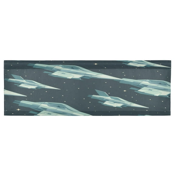Valance 54x18In Kitchen Curtain Living Room Curtain Bedroom Curtain Balcony Door Curtain Utility Room Curtain Green Spaceship