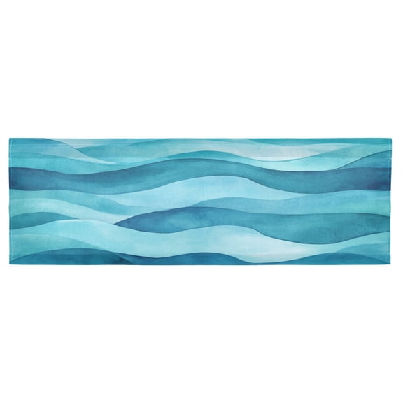 Valance 54x18In Kitchen Curtain Living Room Curtain Bedroom Curtain Balcony Door Curtain Utility Room Curtain Pretty Green Sea