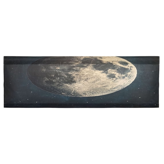 Valance 54x18In Kitchen Curtain Living Room Curtain Bedroom Curtain Balcony Door Curtain Utility Room Curtain Pretty Grey Moon