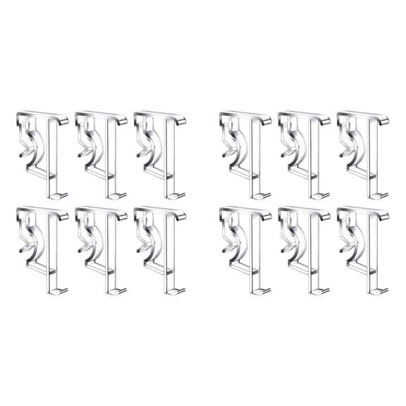 Valance Clips, 2inch Clear Plastic Hidden Retainer Holder for Window Blind Valance, 6Pcs Horizontal Faux & Wood Blinds Cover Hold Clips, Transparent Blind Clip, Tool-Free Installation,White*2